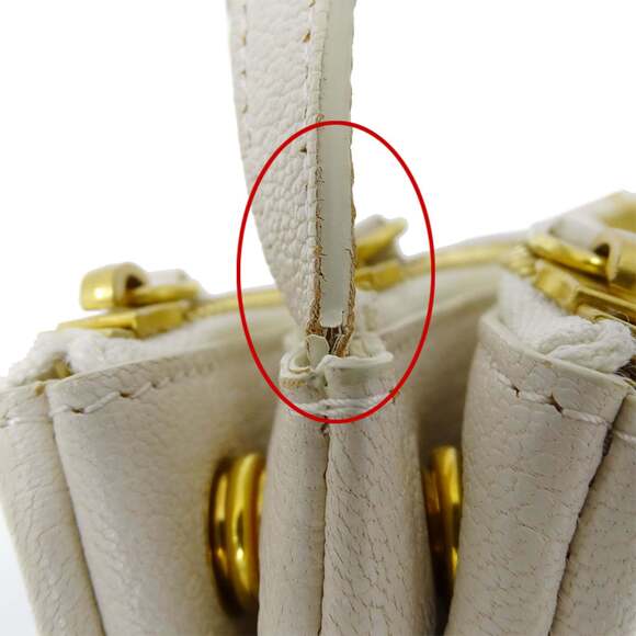 Celine Trio Large Leather Shoulder Bag for Women, White and Cream, Perfect Ou... - Picture 16 of 16